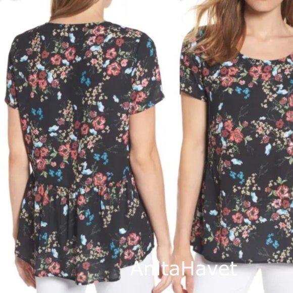 Pleione Ruffled Peplum Back Top Small - Picture 4 of 4